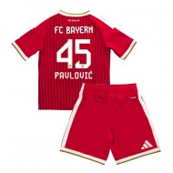 Bayern Munich Aleksandar Pavlovic #45 Domáci Detský futbalový dres 2026-27 Krátky Rukáv (+ trenírky)